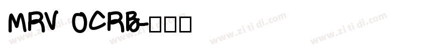 MRV OCRB字体转换